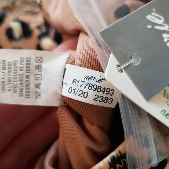 Aerie one piece cheeky brown animal print swim suit S - Picture 6 of 6